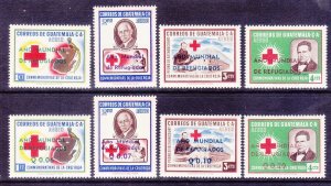 Guatemala C235-C242 MNH 1960 WRY World Refugee Year Full Airmail Overprinted Set