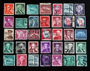 US #1030-1053 & 1054-1059A  + 1214 USED Complete Liberty Set 1954-1968