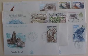FRANCE  TAAF FDC 1979/ 1980'S 6 DIFF