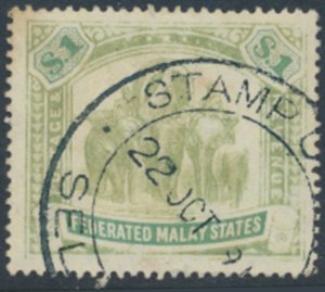 Federated Malay States  SC# 14 Used  (1907 Chalky) see details & scans