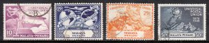 Malaya (Penang) - Scott #23-26 - Used - Remnant gum #25 - SCV $11