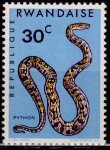 Rwanda, 1967, Snakes - Python, 30c, sw#202, MLH