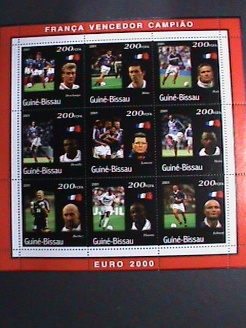 ​GUINEA BISSAU-2001-WORLD SOCCER CHAMPIONSHIPS-FRANCE MNH SHEET VERY FINE