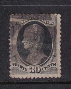 1873 Alexander Hamilton Sc 165 used 30c gray black, minor faults (K5