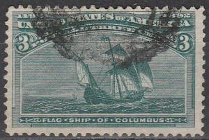 US #232  F-VF Used  CV $17.50  (A3100)