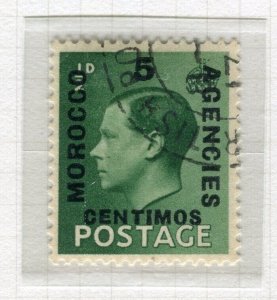 MOROCCO AGENCIES; 1936 Ed VIII surcharged issue used hinged 5c. MINOR VARIETY