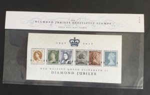 MS 3272 . GB 2012.  Presentation Pack no.93 Queen's Diamond Jubilee UMM ...