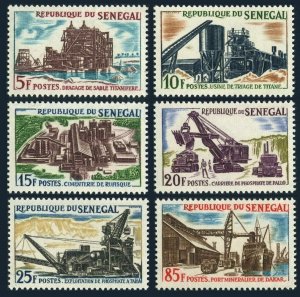 Senegal 230-235,MNH.Mi 281-286. Industries, 1964. Titanium, Cement, Mineral Dock