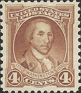 # 709 Mint Never Hinged Light Brown Washington Bicentennial