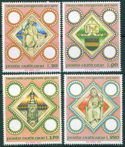 VATICAN Scott 541-4 MNH** 1973 St. Wenceslas Prague set CV$1