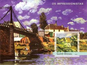 GUINEA BISSAU 2003 SHEET IMPRESSIONISTS CEZANNE ART PAINTINGS