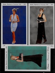 TURKMENISTAN - NOTE AFTER Sc 64 NH of 1997 - MINISHEET+9S/S - PRINCESS DIANA 