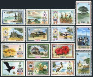 Anguilla 145-159,hinged.Mi 145-159. Fishing,Plants,St Marys,Church,Flowers,Birds