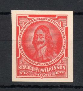 BRADBURY WILKINSON CHARLES II ESSAY IMPERFORATE IN RED ON UNGUMMED PAPER