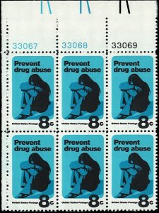 Scott # 1438 1971 8c bl, dp bl & blk Photo;   Figure of Despair ; TAGGED Plat...