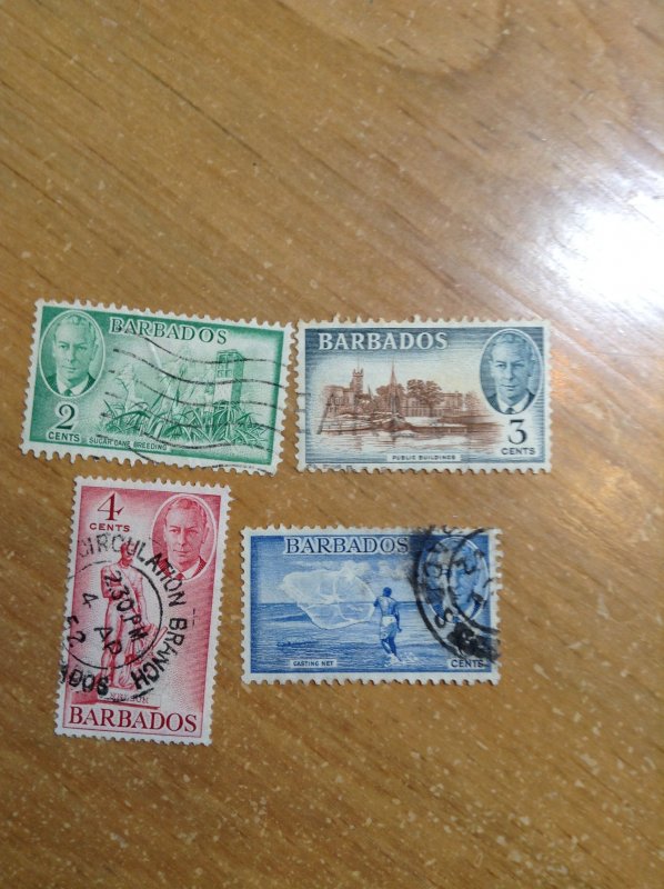 Barbados  # 217-20  Used