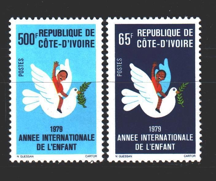 Ivory Coast. 1979. 588-90 from the series. Year of the children, pigeon unise...