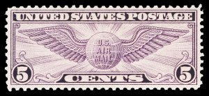 Scott C16 1931 5c Violet Globe Airmail Rotary Issue Mint VF OG NH Cat $8.50