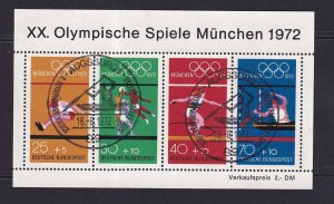 Germany  #B490 cancelled  1972 sheet Olympic Games  Munich
