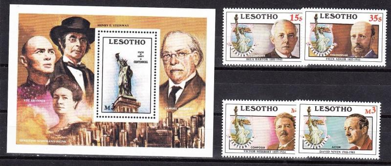 Lesotho Scott 535-539 Mint NH (Catalog Value $18.00)