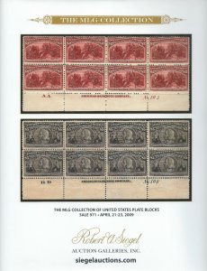 M.L.G. Collection of U.S. Plate Blocks, R.A. Siegel, Sale 971, Apr. 21-23, 2009 