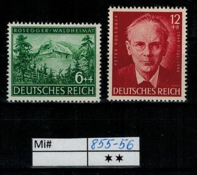 Deutschland Reich TR02 DR Mi 855-56 1939 Reich Postfrisch ** MNH