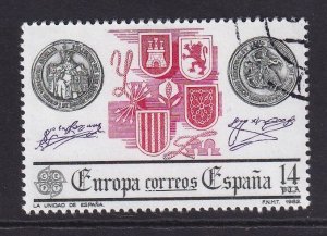 Spain #2290 cancelled 1982  Europa 14p unification