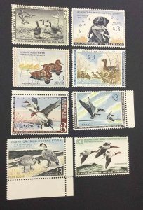 MOMEN: US STAMPS #RW25-RW32 DUCK MINT OG NH LOT #73945