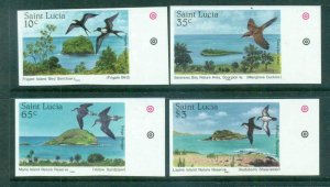 St Lucia 1985 Nature Reserves, Birds in Habitats IMPERF MUH lot68641