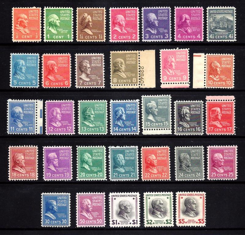 803-834 Mint,OG,NH... Full Set... SCV $143.25