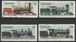 SC#1036-1039 32¢ Canadian Locomotives: 2nd Series (1984) Used