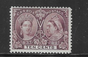 CANADA SCOTT #57 1897 JUBILEE ISSUE 10 CENTS (BROWN VIOLET) - MINT NEVER HINGED