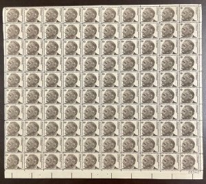 1284 Franklin Roosevelt, Prominent American MNH 6 c Sheet of 100 FV $6  1966