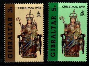 GIBRALTAR SG304/5 1972 CHRISTMAS MNH