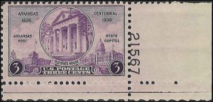 Scott# 782  1936 3c pur  Old State House in Little Rock   Mint Never Hinged -...