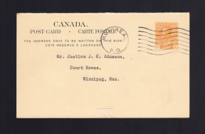 CANADA: WEBB #P30d 1c Admiral USED Message Half