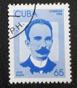 CUBA Sc# 3710   CUBAN PATRIOTS   Jose Marti   65c   1996 used cto