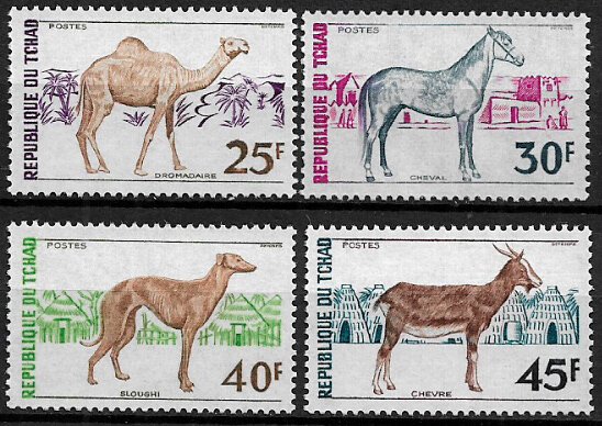 Chad #271-4 MNH Set - Domestic Animals