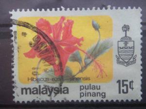 PENANG, 1979, used 15c, Flowers, Scott 85