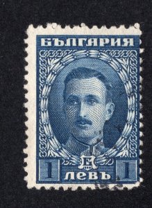 Bulgaria 1922 1 l deep blue Boris III, Scott 166 used, value = 25c