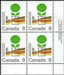 CANADA   #640 MNH LOWER RIGHT PLATE BLOCK (4-2)