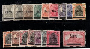 Saar #1 - #17 Very Fine Never Hinged Set - Several Have Expert Backstamp