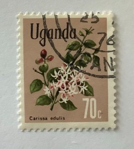 Uganda 1969 Scott 123 used - 70c, Flowers, Carissa edulis
