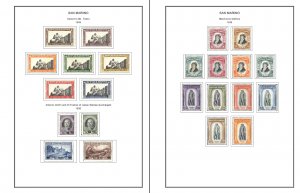 SAN MARINO STAMP ALBUM PAGES 1877-2011 (256 color illustrated pages)