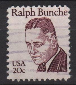 USA 1980 - Scott 1860 used - 20c, Ralph Bunche 