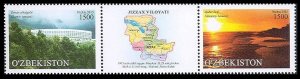 2015 Uzbekistan 1133-34strip Djizax Region 4,60 €