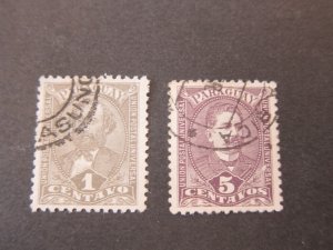 Paraguay 1892 Sc 33,36 FU