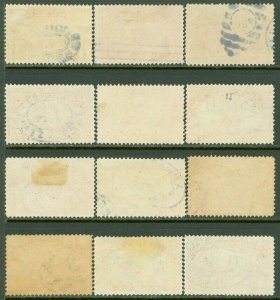 EDW1949SELL : USA 1913 Scott #Q1-12 Very Fine-Extra Fine, Used Nice set Cat $183