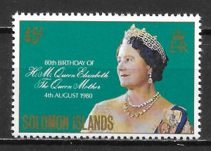 Solomon Islands 426 Queen Mother 80th Birthday MNH (lib)