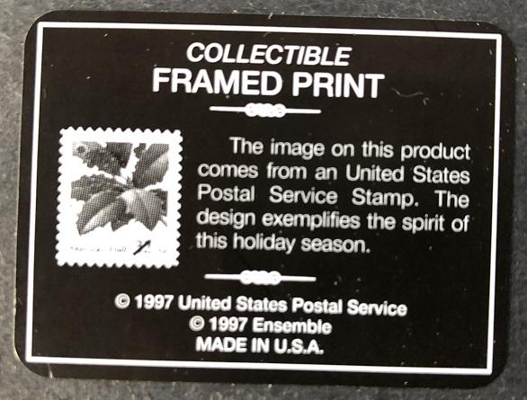 Framed Print of Scott #3177  American Holly w/ Original Box